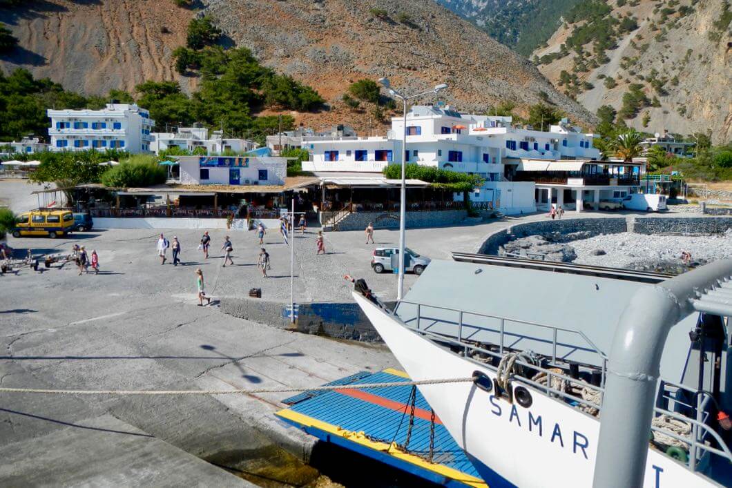 Agia Roumeli von der Fähre aus