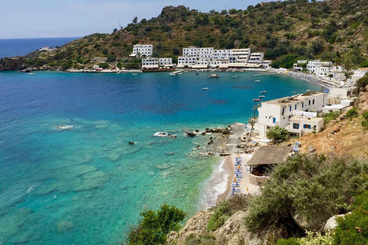 Loutro an Kretas Südküste von Osten aufgenommen