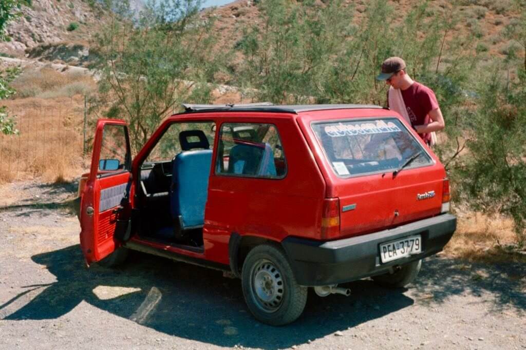 Mit dem Auto nach Griechenland kommt man auch mit diesem Fiat Panda