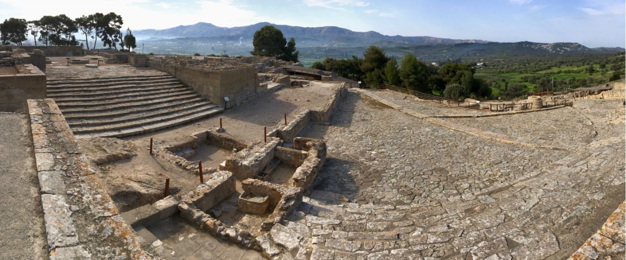 Treppen vom Palast von Phaistos