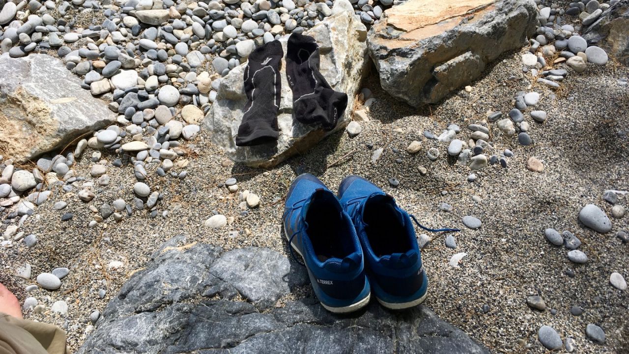 Schuhe und Socken trocknen